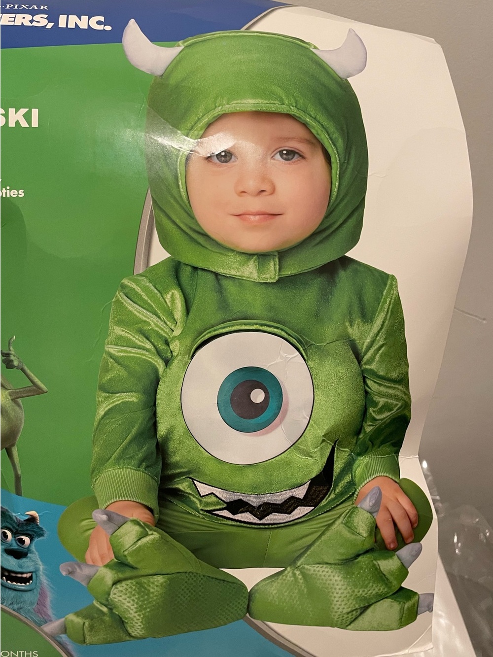 Disney Pixar Brand Infant Size 12-18 Months Monster's Inc Mike Wazowski Costume